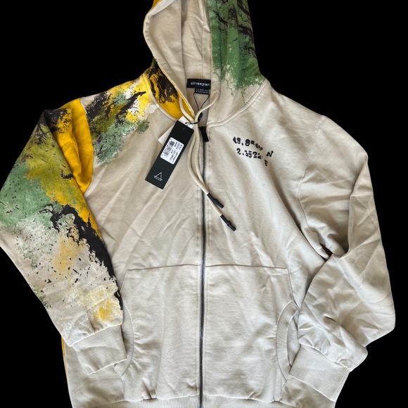 💥NWT ELEVEN PARIS | ABSTRACT AOP ZIP FRONT HOODIE + JOGGER | $115 set >55%OFF💥 - Picture 3 of 11